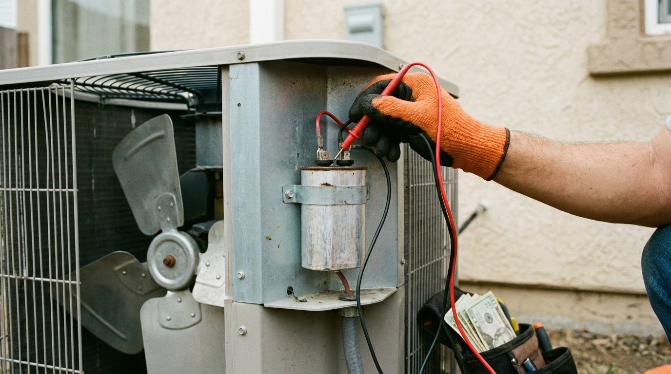 AC repair pricing in the High Desert: condenser unit diagnostic