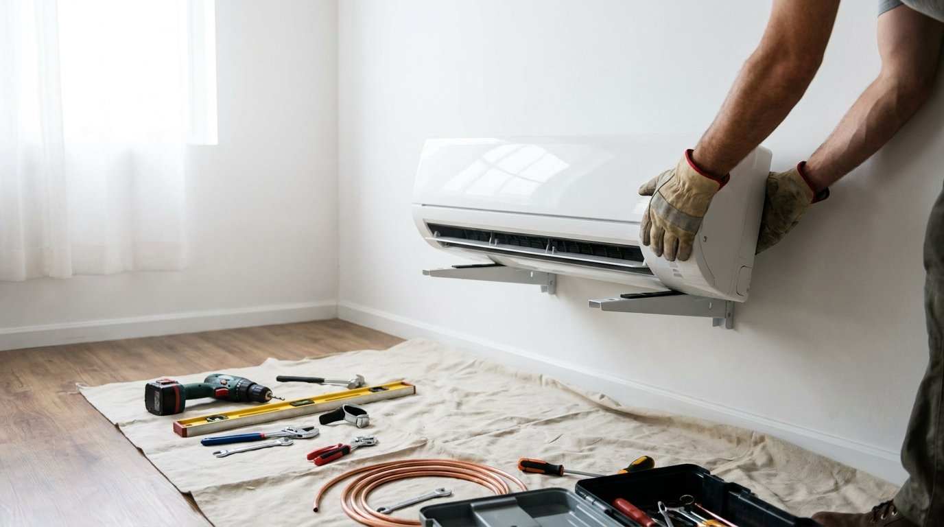 Mini-split installation cost in the High Desert: wall-mount indoor unit
